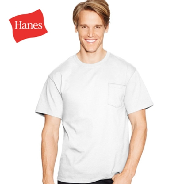 [Hanes] 헤인즈 남녀공용 포켓 무지 반팔 티셔츠 3color